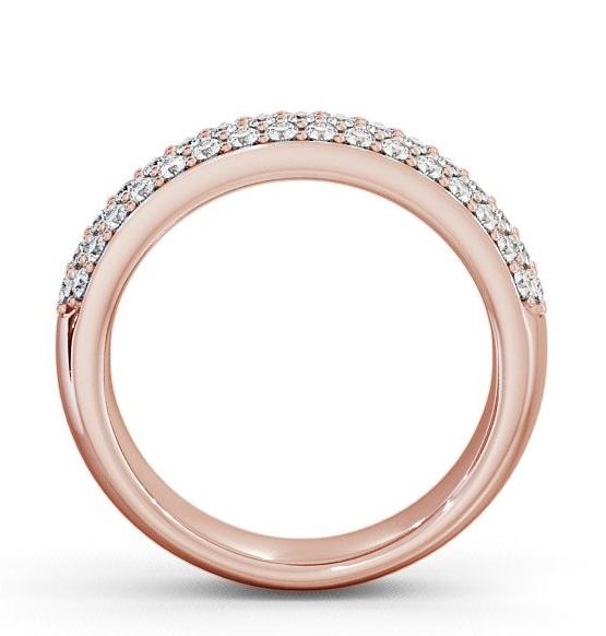 Pave Half Eternity Cluster Style Diamond Ring 18K Rose Gold CL12_RG_THUMB1 