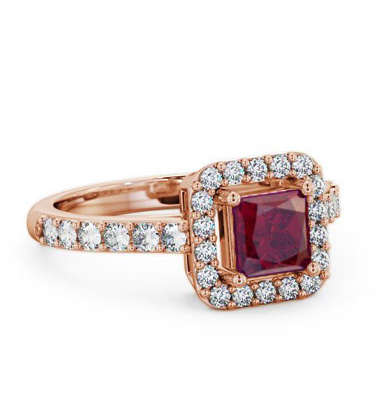 Halo Ruby and Diamond 1.17ct Ring 18K Rose Gold CL16GEM_RG_RU_THUMB1