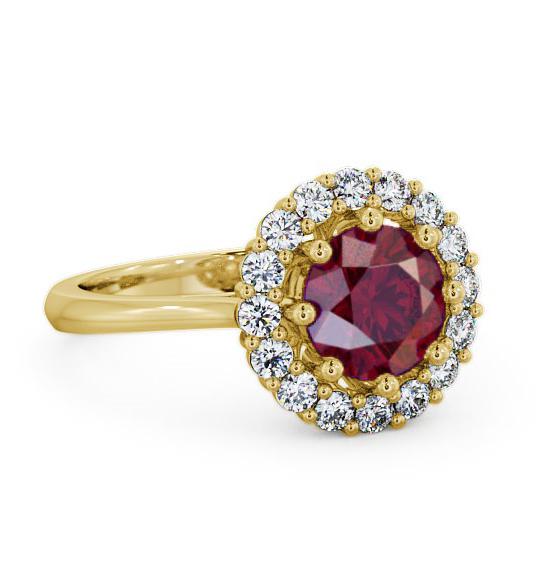 Halo Ruby and Diamond 2.00ct Ring 9K Yellow Gold CL24GEM_YG_RU_THUMB1