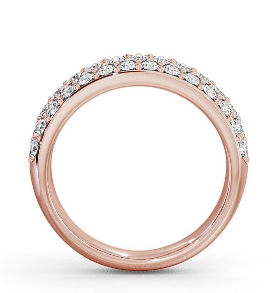 Pave Half Eternity Diamond 0.90ct Cluster Style Ring 9K Rose Gold CL27_RG_THUMB1 