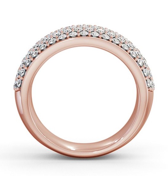 Pave Half Eternity Diamond 0.70ct Cluster Style Ring 9K Rose Gold CL28_RG_THUMB1 