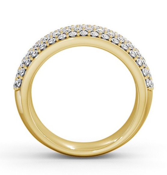 Pave Half Eternity Diamond 0.70ct Cluster Style Ring 9K Yellow Gold CL28_YG_THUMB1 