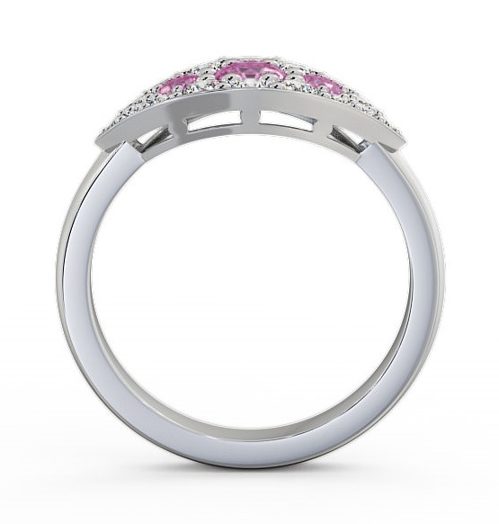 Cluster Pink Sapphire and Diamond 0.92ct Ring 18K White Gold CL30GEM_WG_PS_THUMB1 