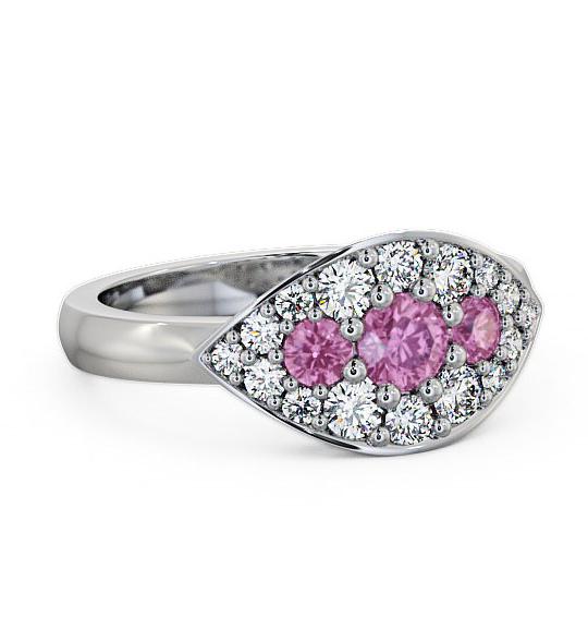 Cluster Pink Sapphire and Diamond 0.92ct Ring Platinum CL30GEM_WG_PS_THUMB1