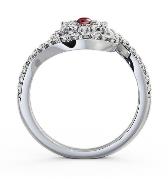 Cluster Ruby and Diamond 0.51ct Ring 18K White Gold CL32GEM_WG_RU_THUMB1 