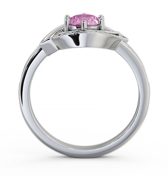 Halo Pink Sapphire and Diamond 0.91ct Ring 18K White Gold CL35GEM_WG_PS_THUMB1 