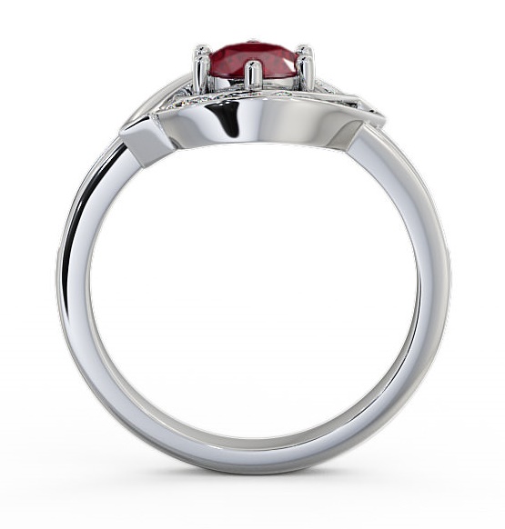 Halo Ruby and Diamond 0.91ct Ring 18K White Gold CL35GEM_WG_RU_THUMB1 