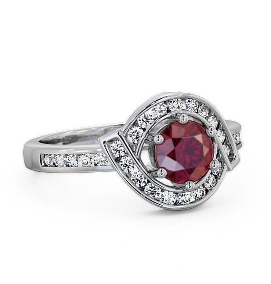 Halo Ruby and Diamond 0.91ct Ring 18K White Gold CL35GEM_WG_RU_THUMB2 