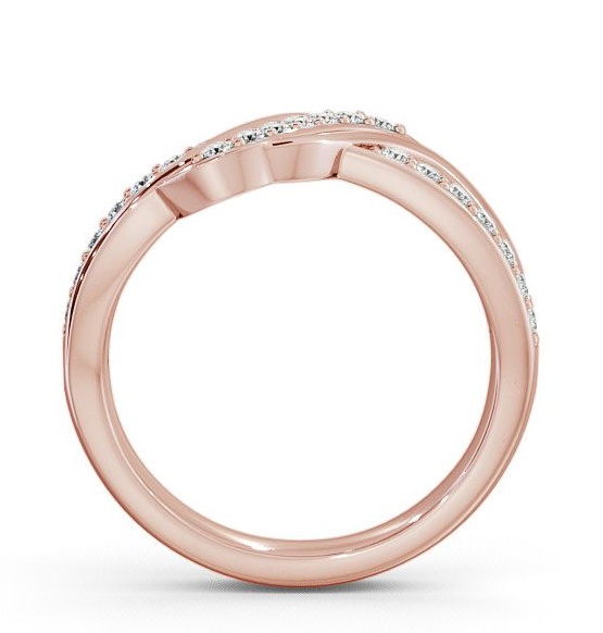 Half Eternity Round Diamond 0.21ct Crossover Ring 18K Rose Gold CL36_RG_THUMB1 