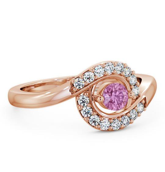 Cluster Pink Sapphire and Diamond 0.36ct Ring 9K Rose Gold CL38GEM_RG_PS_THUMB1