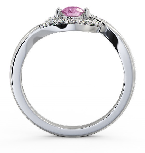 Cluster Pink Sapphire and Diamond 0.36ct Ring 18K White Gold CL38GEM_WG_PS_THUMB1 