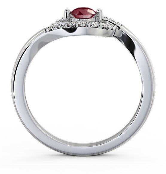 Cluster Ruby and Diamond 0.36ct Ring 18K White Gold CL38GEM_WG_RU_THUMB1 