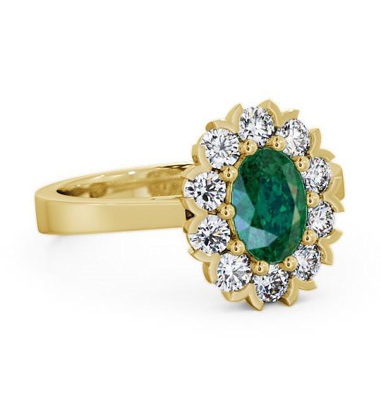 Cluster Emerald and Diamond 1.45ct Ring 18K Yellow Gold CL4GEM_YG_EM_THUMB1