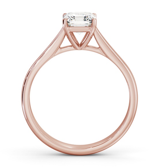 Asscher Diamond Classic 4 Prong Ring 18K Rose Gold Solitaire ENAS42_RG_THUMB1 