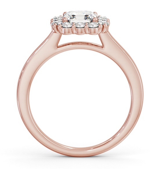 Halo Asscher Diamond Elegant Style Engagement Ring 18K Rose Gold ENAS46_RG_THUMB1 