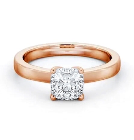 Cushion Diamond Classic 4 Prong Engagement Ring 9K Rose Gold Solitaire ENCU20_RG_THUMB2 