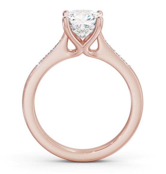 Cushion Diamond Elevated Setting Ring 9K Rose Gold Solitaire ENCU28S_RG_THUMB1 