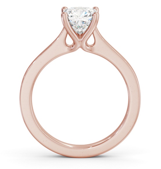 Cushion Diamond Elevated Setting Ring 18K Rose Gold Solitaire ENCU30_RG_THUMB1 