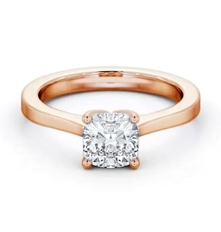 Cushion Diamond Elevated Setting Ring 18K Rose Gold Solitaire ENCU30_RG_THUMB2 