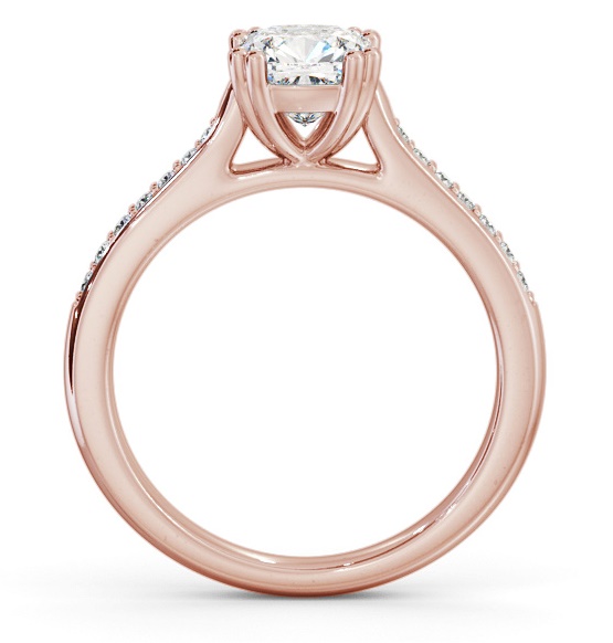 Cushion Diamond 8 Prong Engagement Ring 9K Rose Gold Solitaire ENCU30S_RG_THUMB1 