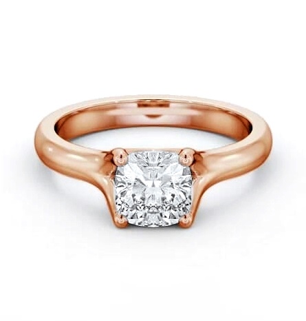 Cushion Diamond Split Trellis Design Ring 18K Rose Gold Solitaire ENCU31_RG_THUMB1