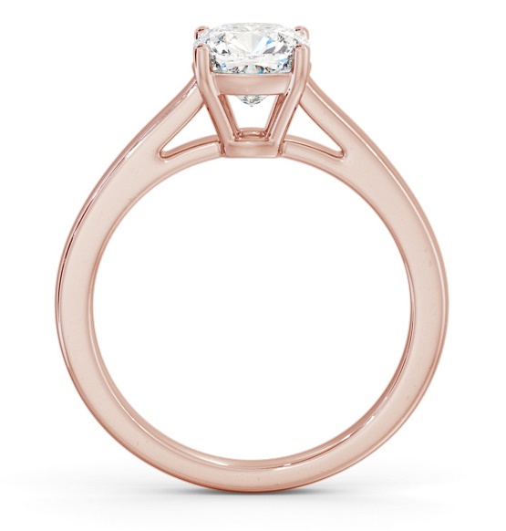 Cushion Diamond Box Style Setting Ring 18K Rose Gold Solitaire ENCU34_RG_THUMB1 