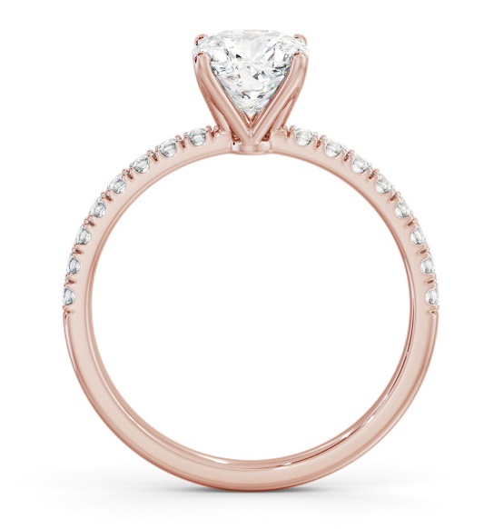 Cushion Diamond 4 Prong Engagement Ring 9K Rose Gold Solitaire ENCU34S_RG_THUMB1 