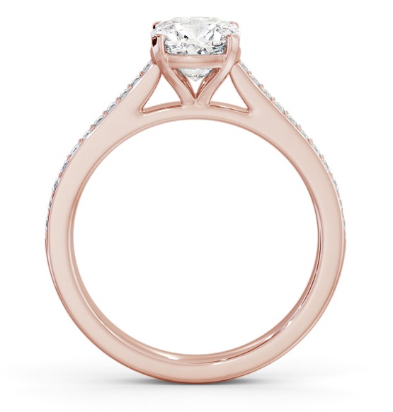 Cushion Diamond 4 Prong Engagement Ring 18K Rose Gold Solitaire ENCU35S_RG_THUMB1 