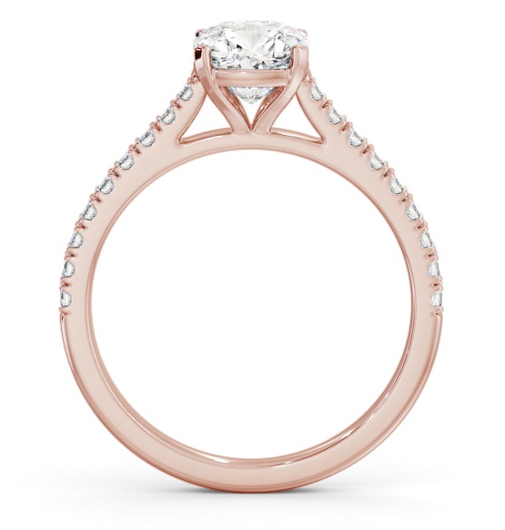 Cushion Diamond 4 Prong Engagement Ring 9K Rose Gold Solitaire ENCU36S_RG_THUMB1 