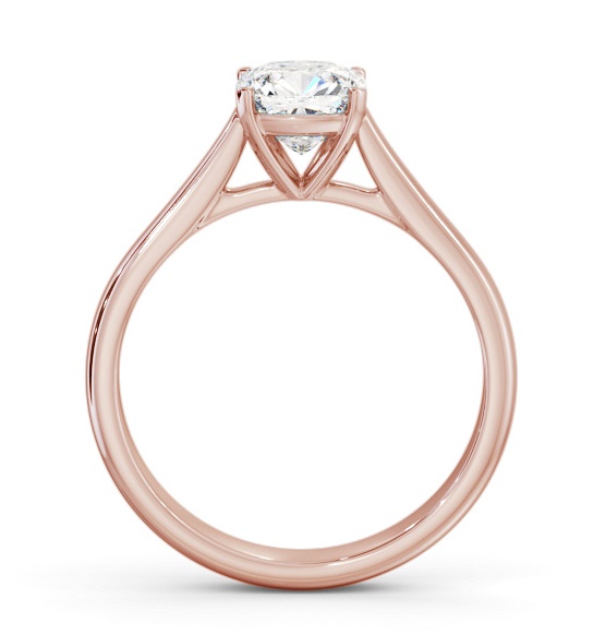 Cushion Diamond Classic 4 Prong Engagement Ring 9K Rose Gold Solitaire ENCU44_RG_THUMB1 