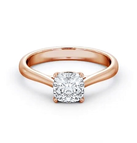 Cushion Diamond Classic 4 Prong Ring 18K Rose Gold Solitaire ENCU44_RG_THUMB2 