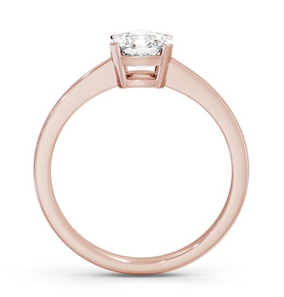 Cushion Diamond Box Setting Engagement Ring 9K Rose Gold Solitaire ENCU4_RG_THUMB1 