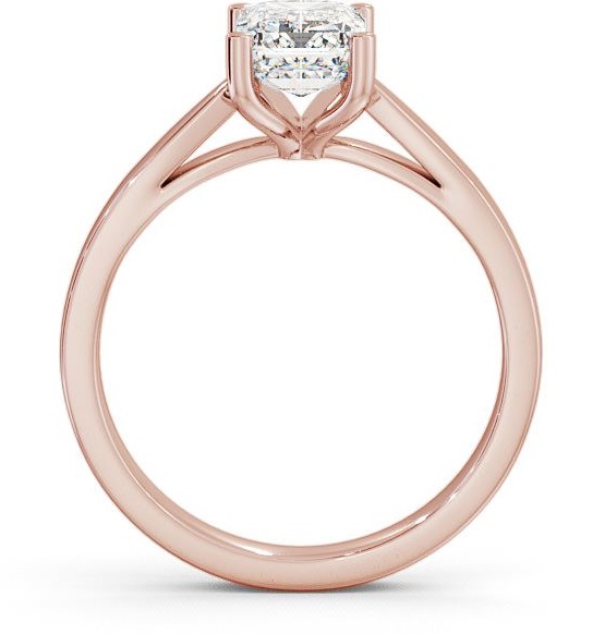 Emerald Diamond Tapered Band Engagement Ring 18K Rose Gold Solitaire ENEM1_RG_thumb1.jpg 