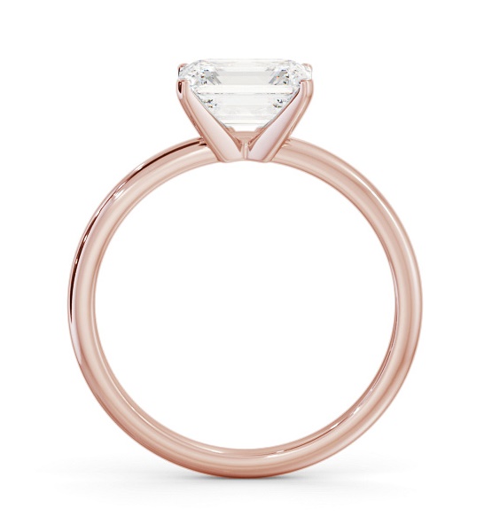 Emerald Diamond East To West Style Ring 18K Rose Gold Solitaire ENEM47_RG_THUMB1 