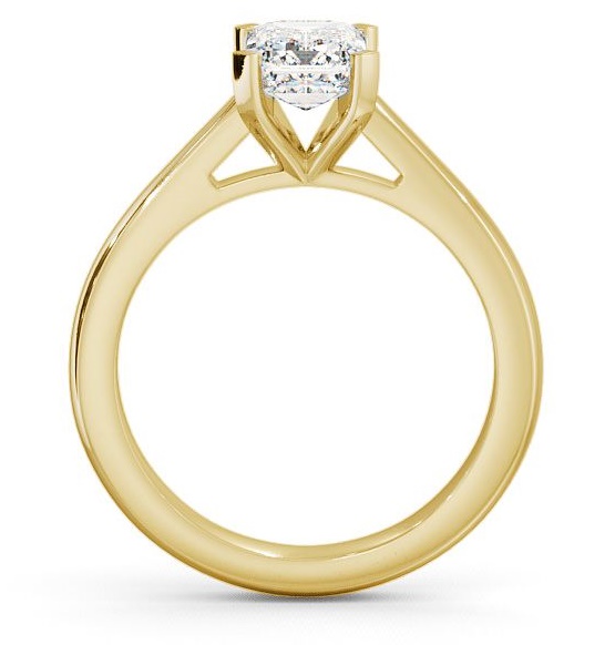 Emerald Diamond Modern Style Engagement Ring 18K Yellow Gold Solitaire ENEM8_YG_THUMB1 