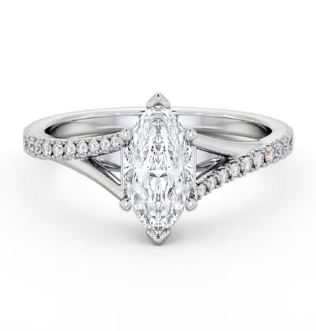 Marquise Ring Platinum Solitaire with Offset Side Stones ENMA26S_WG_THUMB1