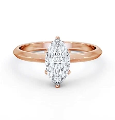 Marquise Diamond Knife Edge Band Ring 9K Rose Gold Solitaire ENMA30_RG_THUMB1