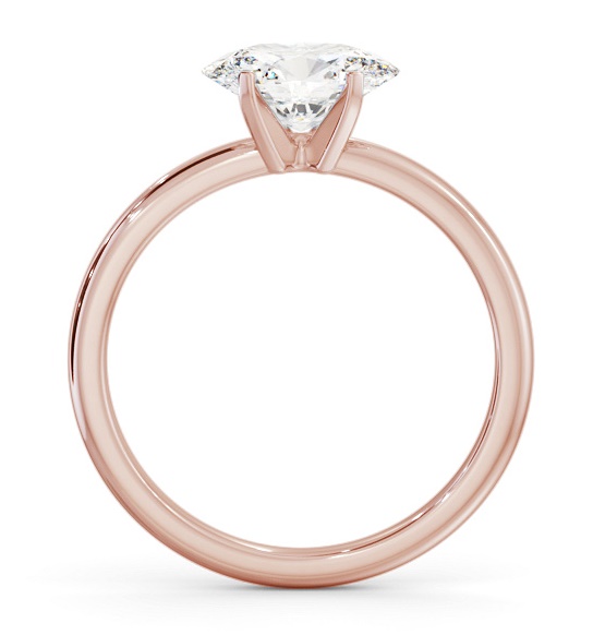 Oval Diamond East To West Style Engagement Ring 9K Rose Gold Solitaire ENOV38_RG_THUMB1 