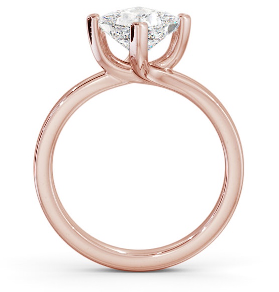 Princess Diamond Rotated Head Engagement Ring 18K Rose Gold Solitaire ENPR11_RG_THUMB1 