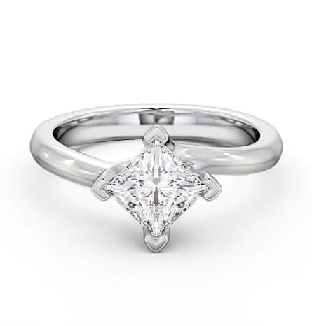 Princess Diamond Rotated Head Engagement Ring Palladium Solitaire ENPR13_WG_THUMB2 