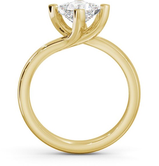 Princess Diamond Rotated Head Ring 18K Yellow Gold Solitaire ENPR13_YG_THUMB1 