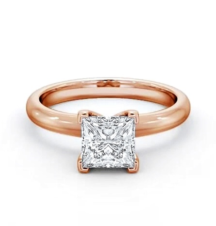 Princess Diamond 4 Prong Engagement Ring 18K Rose Gold Solitaire ENPR15_RG_THUMB2 