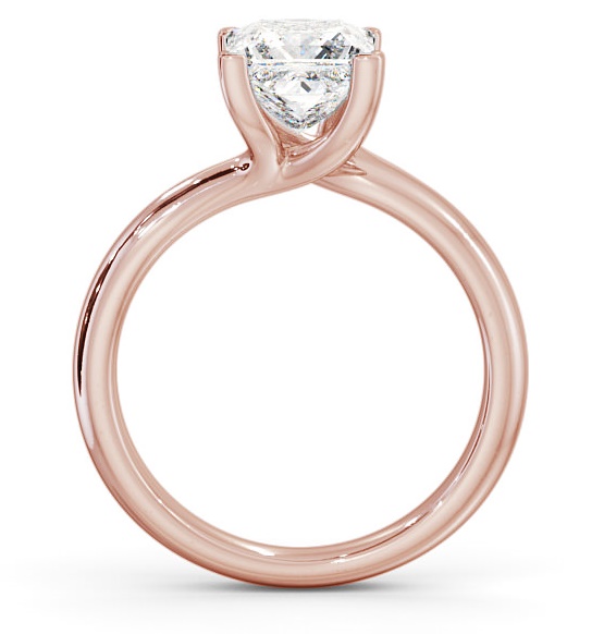 Princess Diamond Twisted Head Engagement Ring 18K Rose Gold Solitaire ENPR16_RG_THUMB1 