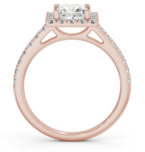 Halo Princess Diamond Elegant Engagement Ring 18K Rose Gold ENPR20_RG_THUMB1 