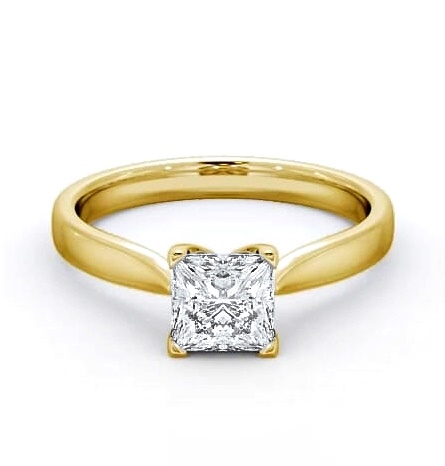 Princess Diamond Floating Head Ring 9K Yellow Gold Solitaire ENPR37_YG_THUMB2 