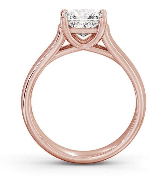 Princess Diamond Wide Band Engagement Ring 9K Rose Gold Solitaire ENPR3_RG_THUMB1.jpg 