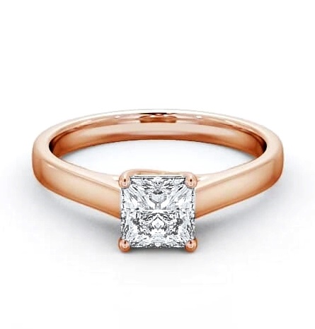 Princess Diamond Trellis Design Engagement Ring 9K Rose Gold Solitaire ENPR42_RG_THUMB2 