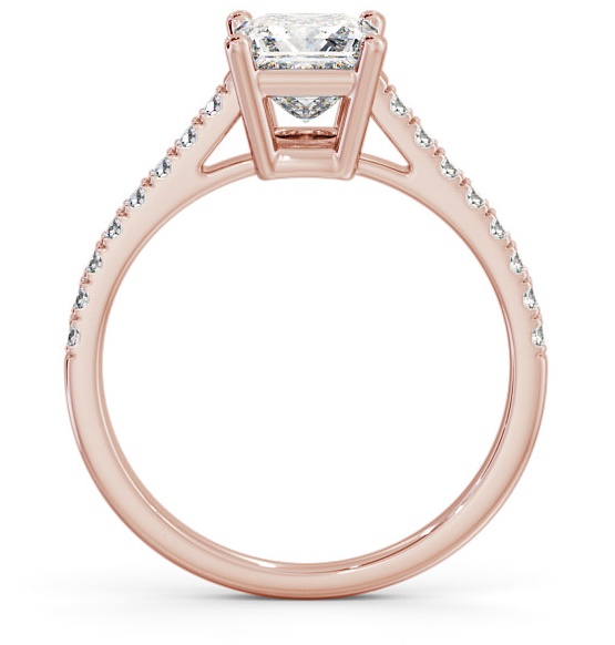 Princess Diamond Box Style Setting Ring 9K Rose Gold Solitaire ENPR51S_RG_THUMB1 