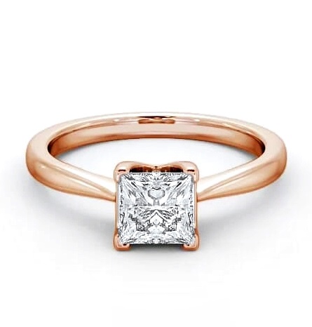 Princess Diamond Basket Setting Engagement Ring 9K Rose Gold Solitaire ENPR57_RG_THUMB2 