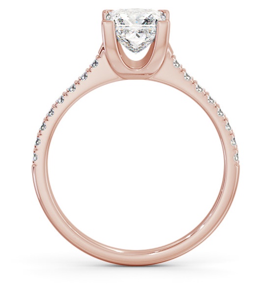 Princess Diamond Basket Setting Engagement Ring 9K Rose Gold Solitaire ENPR57S_RG_THUMB1 